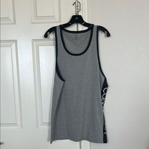 Calvin Klein Heather Gray Tee with Charcoal Accents